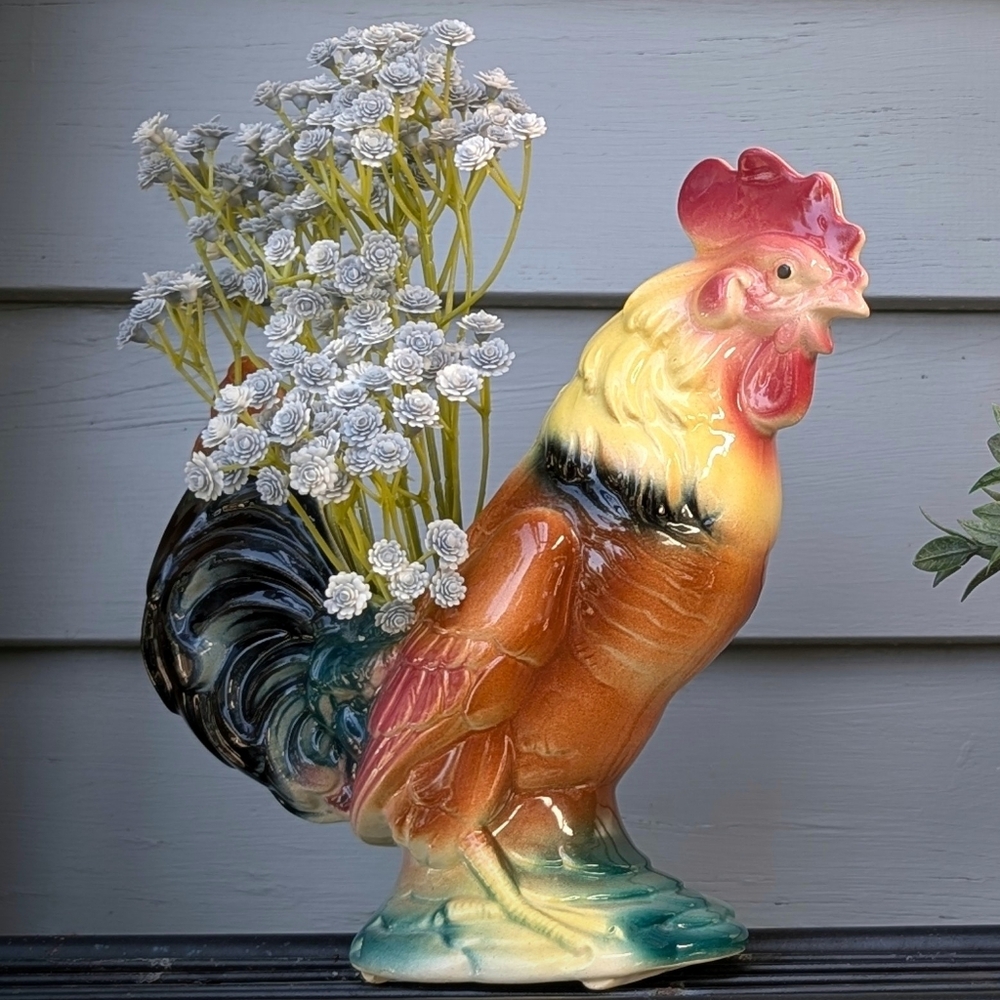 Colorful Rooster Figurine